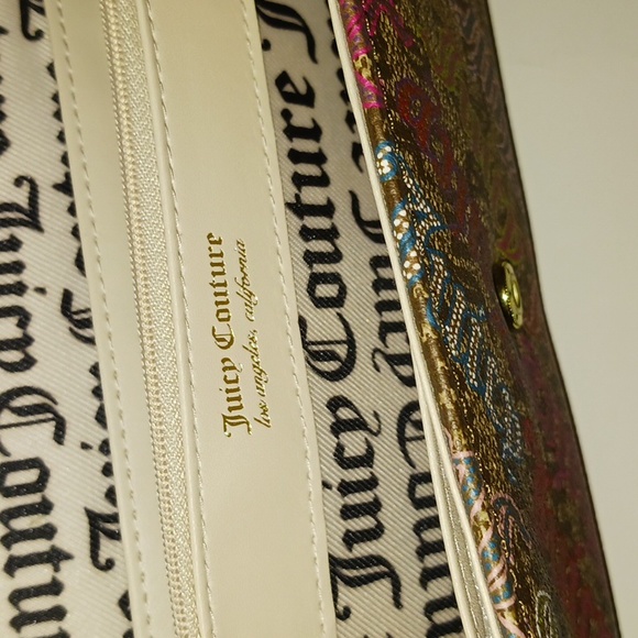 Juicy Couture Chestnut Chino Mult Glam Elongated Flap Wallet Accessories Vegan - Picture 9 of 16